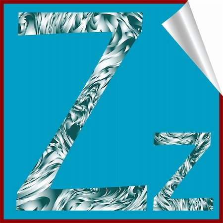 alphabet letter Z sticker, vector art illustration Stock Photo - Budget Royalty-Free & Subscription, Code: 400-05310325