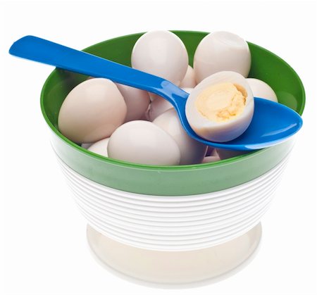 Bowl of Boiled Quail Eggs with Sliced Egg in Spoon. Foto de stock - Super Valor sin royalties y Suscripción, Código: 400-05310514
