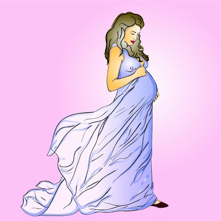 simsearch:400-05887749,k - The beautiful pregnant woman in a long dress Stock Photo - Budget Royalty-Free & Subscription, Code: 400-05310589