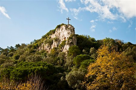 sloun (artist) - Portugal at the top of the mountain is a very long time, this cross Stockbilder - Microstock & Abonnement, Bildnummer: 400-05310635