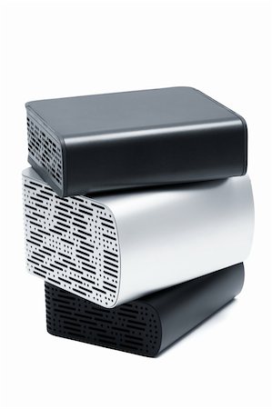festplatte - Powerful external hard drive on a white background Stockbilder - Microstock & Abonnement, Bildnummer: 400-05310716
