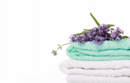 simsearch:400-06069986,k - Lavander branch on terry towel Stock Photo - Budget Royalty-Free & Subscription, Code: 400-05311125