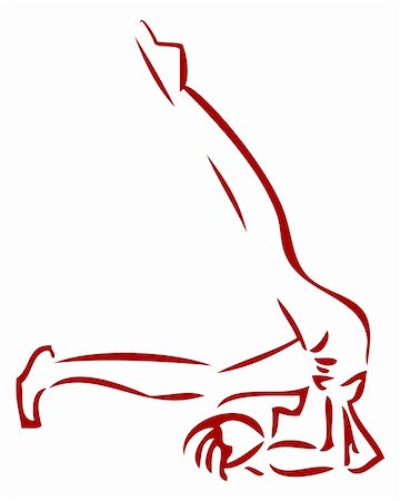 simsearch:400-05706252,k - fit woman emblem practicing yoga over white background Foto de stock - Super Valor sin royalties y Suscripción, Código: 400-05311263
