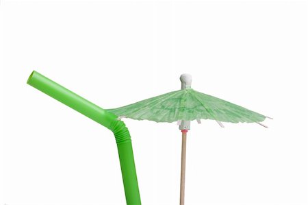 paper umbrella - Paper umbrella and tubule to decorate the glasses with a cocktail. Stock Photo - Budget Royalty-Free & Subscription, Code: 400-05311362