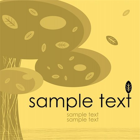 simsearch:400-08096452,k - card design with stylized trees and text nature Stock Photo - Budget Royalty-Free & Subscription, Code: 400-05311540