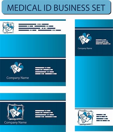 Medical ID business set with Rx icons Stock Photo - Budget Royalty-Free & Subscription, Code: 400-05311586