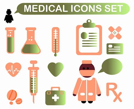 simsearch:400-04393337,k - Vector medical icons Foto de stock - Royalty-Free Super Valor e Assinatura, Número: 400-05311598