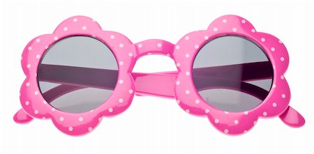 simsearch:400-04755656,k - Pink Dot Child Size Sunglasses  Isolated on White with a Clipping Path. Stock Photo - Budget Royalty-Free & Subscription, Code: 400-05311934