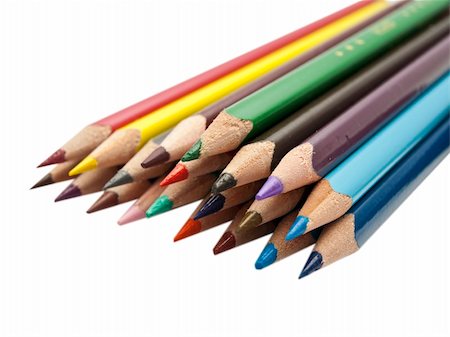 simsearch:400-04046903,k - Colored pencils Photographie de stock - Aubaine LD & Abonnement, Code: 400-05312186