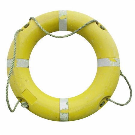 A life buoy for safety at sea - isolated over white background Stock Photo - Budget Royalty-Free & Subscription, Code: 400-05312416