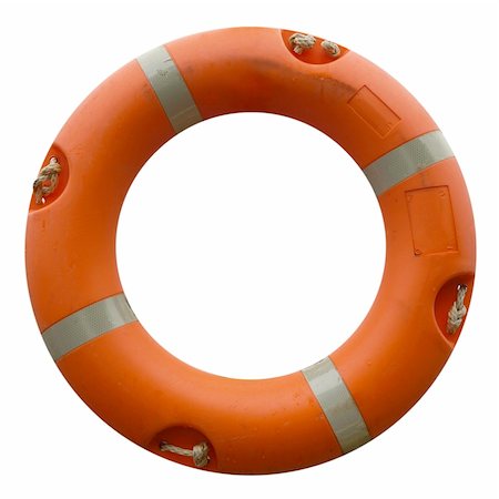 A life buoy for safety at sea - isolated over white background Stock Photo - Budget Royalty-Free & Subscription, Code: 400-05312417