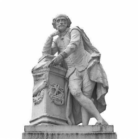 Statue of William Shakespeare (year 1874) in Leicester square, London, UK Stockbilder - Microstock & Abonnement, Bildnummer: 400-05313028