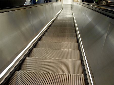 retail escalator - Escalator stairs to an underground station or supermarket Stock Photo - Budget Royalty-Free & Subscription, Code: 400-05313064