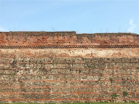 Ruins of the ancient Roman wall in Turin (Torino), Italy Stock Photo - Budget Royalty-Free & Subscription, Code: 400-05313135