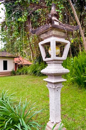 Exotic lamp garden decoration in indoneisan public park Stock Photo - Budget Royalty-Free & Subscription, Code: 400-05313207