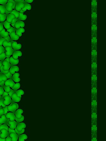 simsearch:400-08502521,k - Shamrock Leaves with Stripe on Dark Green Background Illustration Foto de stock - Super Valor sin royalties y Suscripción, Código: 400-05313326