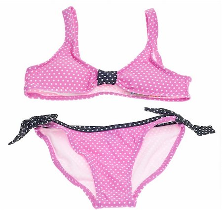 simsearch:400-05279016,k - Summer Bikini Concept with Pink and Black Dot Bikini Isolated on White with a Clipping Path. Photographie de stock - Aubaine LD & Abonnement, Code: 400-05313551