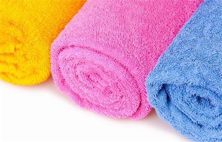 simsearch:400-04501066,k - color towels isolated on white Stock Photo - Budget Royalty-Free & Subscription, Code: 400-05313818