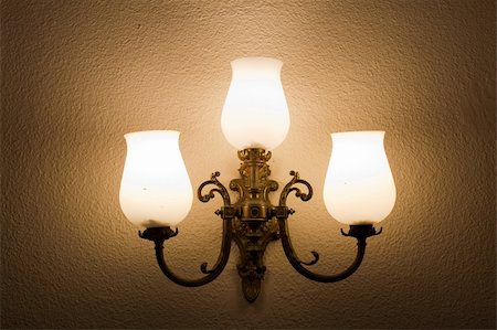 european light switch - the lamp on the wall Stock Photo - Budget Royalty-Free & Subscription, Code: 400-05313822