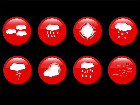 weather icons - vector Stock Photo - Budget Royalty-Free & Subscription, Code: 400-05324489
