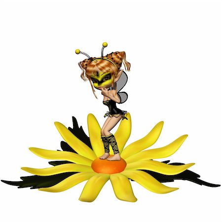 simsearch:400-04349966,k - a sweet little bees fairy - isolated on white Stockbilder - Microstock & Abonnement, Bildnummer: 400-05324797