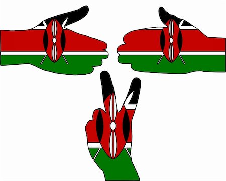 Kenya hand signal Stock Photo - Budget Royalty-Free & Subscription, Code: 400-05325029