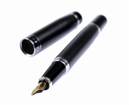 simsearch:400-07219362,k - Business fountain pen isolated on white background Foto de stock - Super Valor sin royalties y Suscripción, Código: 400-05325185