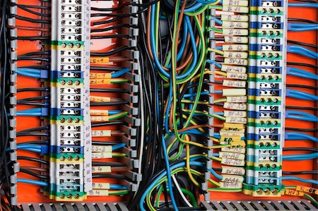 View of colorful electrical wires and cable Fotografie stock - Microstock e Abbonamento, Codice: 400-05325245