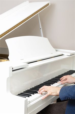 Piano detail with players hands Stock Photo - Budget Royalty-Free & Subscription, Code: 400-05325280