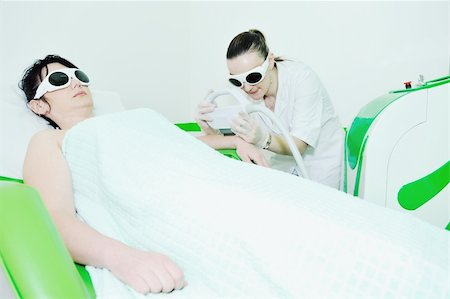 skin treatment medical - laser depilation and skincare treatment in spa and beauty studio Stock Photo - Budget Royalty-Free & Subscription, Code: 400-05325317