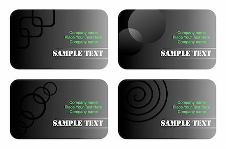 Business cards templates set of four with label. Vector Stock Photo - Budget Royalty-Free & Subscription, Code: 400-05325415