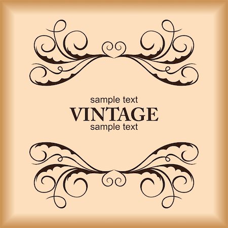 simsearch:400-04903314,k - Illustration of beautiful vintage template. Vector Stock Photo - Budget Royalty-Free & Subscription, Code: 400-05325418