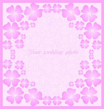simsearch:400-04849660,k - Beautiful wedding vector pink frame Stock Photo - Budget Royalty-Free & Subscription, Code: 400-05325420