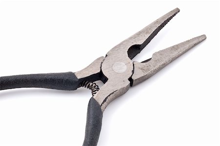 Pliers close up it is isolated on a white background Stock Photo - Budget Royalty-Free & Subscription, Code: 400-05325548
