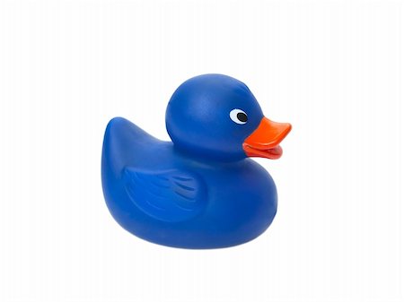 simsearch:400-04240306,k - Blue rubber ducky isolated on white background Stock Photo - Budget Royalty-Free & Subscription, Code: 400-05325712