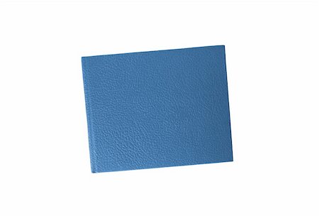 post modern background - blue leather case notebook isolated on white background Stock Photo - Budget Royalty-Free & Subscription, Code: 400-05326463