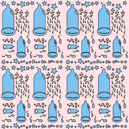 Seamless condom pattern background Stock Photo - Budget Royalty-Free & Subscription, Code: 400-05326488