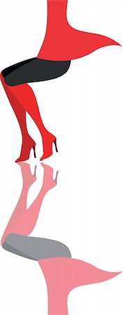 simsearch:400-07466197,k - Sexy woman legs with red shoes and shadow Stock Photo - Budget Royalty-Free & Subscription, Code: 400-05326489
