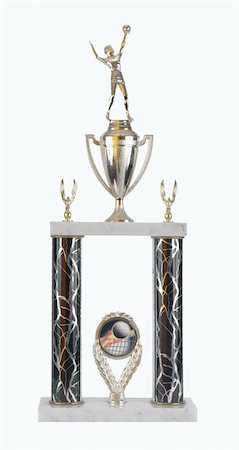 ruslan5838 (artist) - Picture of sporting cup on volley-ball on a white background Stock Photo - Budget Royalty-Free & Subscription, Code: 400-05327123