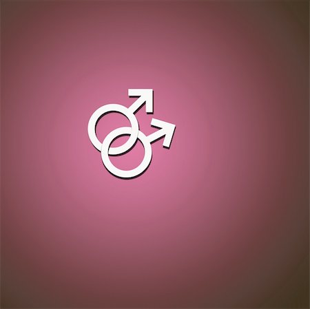 2 Male Symbols Linked Together Stock Photo - Budget Royalty-Free & Subscription, Code: 400-05327178