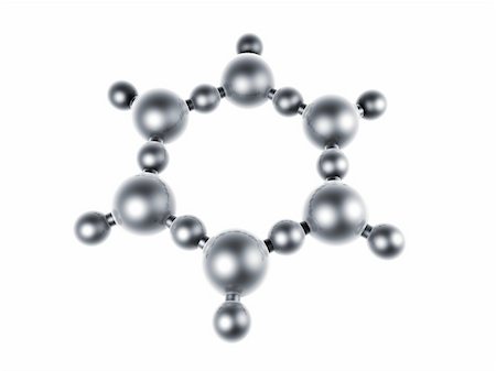 silver molecular structure isolated on white background Foto de stock - Super Valor sin royalties y Suscripción, Código: 400-05327301
