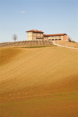 Charming Italian villa in Monferrato area (Piemonte region, north Italy) during spring season Stock Photo - Budget Royalty-Free & Subscription, Code: 400-05327413