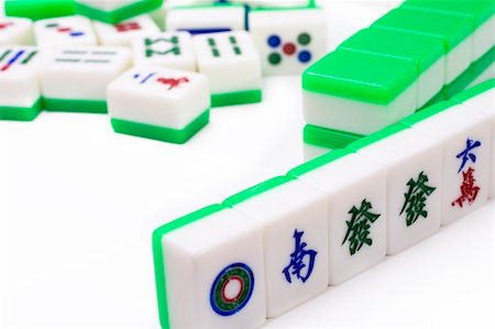Mahjong, very popular game in China Stock Photo - Budget Royalty-Free & Subscription, Code: 400-05327598