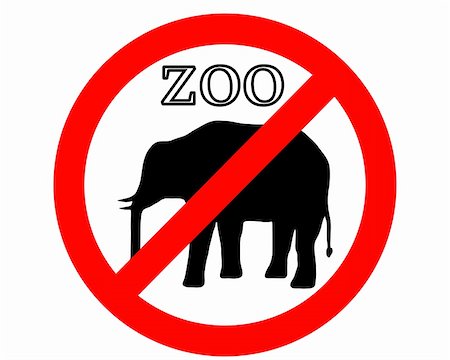 simsearch:400-05329148,k - Elephant in zoo prohibited Photographie de stock - Aubaine LD & Abonnement, Code: 400-05327786