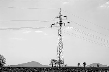 electricity pole silhouette - power supply Foto de stock - Super Valor sin royalties y Suscripción, Código: 400-05328529