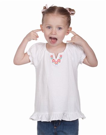 strotter13 (artist) - A nice image of a young girl with her ears blocked and yelling. Photographie de stock - Aubaine LD & Abonnement, Code: 400-05328608