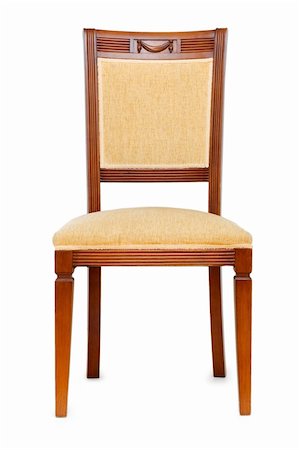 Wooden arm chair isolated on the white Stock Photo - Budget Royalty-Free & Subscription, Code: 400-05328790