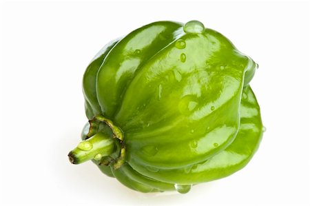 A small green bell pepper on white background Eastern Photographie de stock - Aubaine LD & Abonnement, Code: 400-05328929