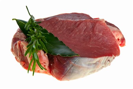 Fillet of beef  and spices on white background Photographie de stock - Aubaine LD & Abonnement, Code: 400-05328933