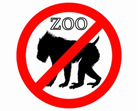 simsearch:400-05329405,k - Mandrill in zoo prohibited Photographie de stock - Aubaine LD & Abonnement, Code: 400-05329414